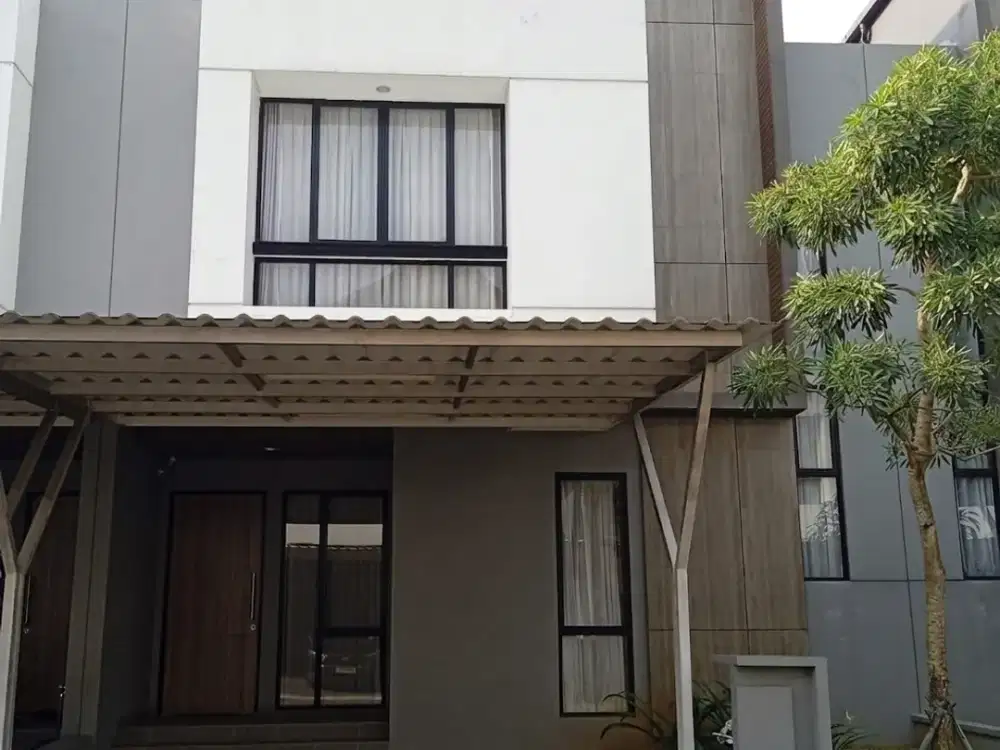 Disewakan Rumah 2 Lantai Cluster Fedora Park Free AC dan Gordyn