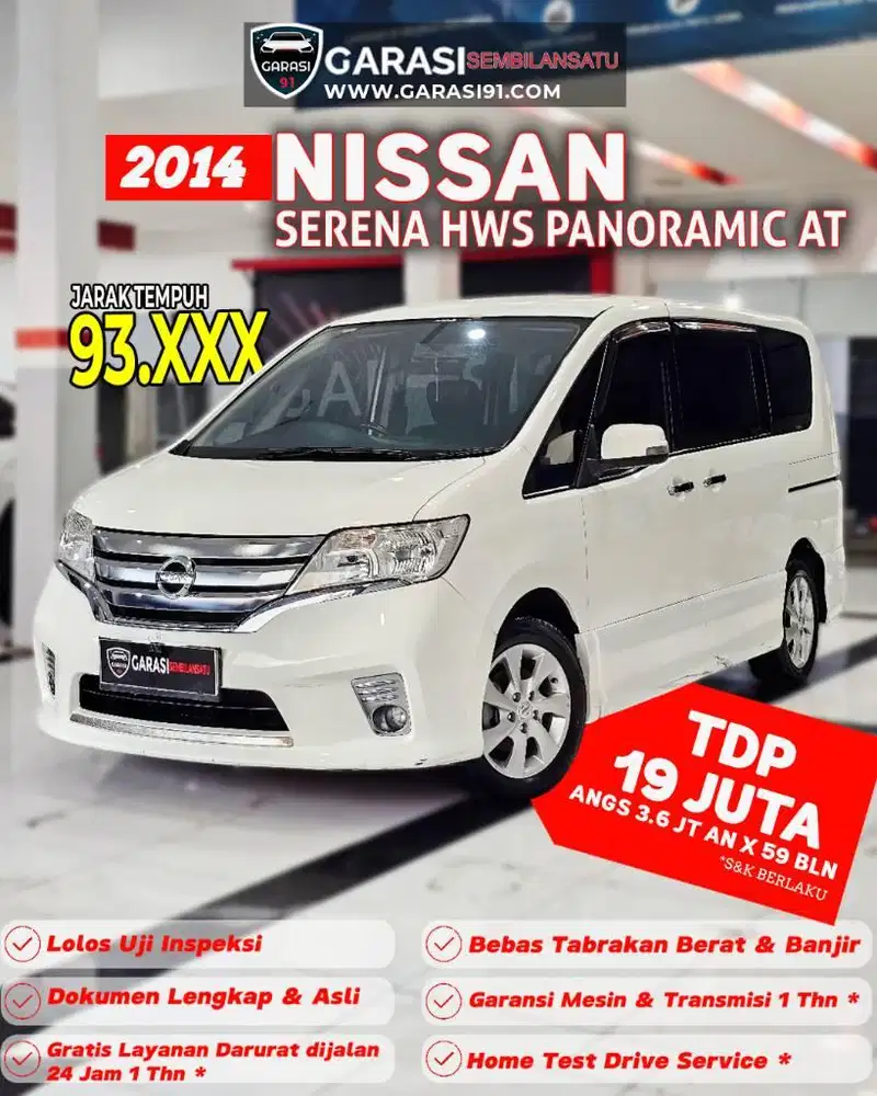 ‼️TDP 19 JT‼️NISSAN SERENA HWS PANORAMIC AT 2014