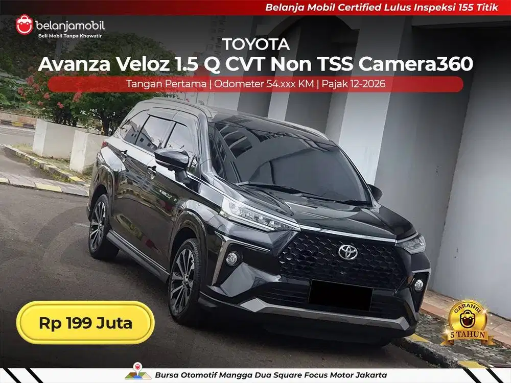 [ GARANSI 5TH ] Toyota Avanza Veloz 1.5 Q CVT Non TSS AT 2021/2022