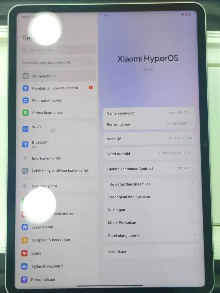 Xiaomi pad 6 ram 8/256 fullset mulus no minus