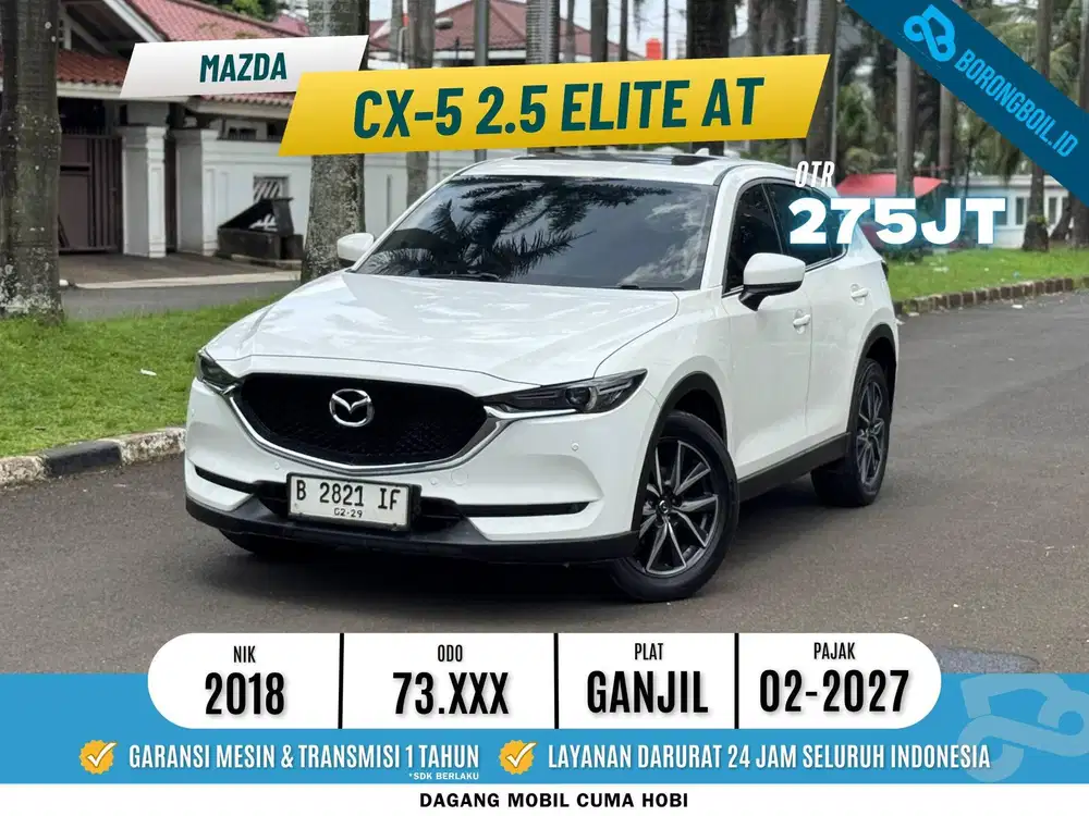 LOW KM! MAZDA CX-5 Elite 2.5 AT 2018 Putih | Pajak Sangat Panjang