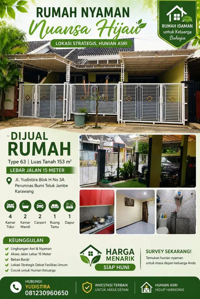 Dijual rumah lokasi strategis dekat pintu tol