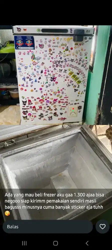 Freezer 110 liter merk CHIQ