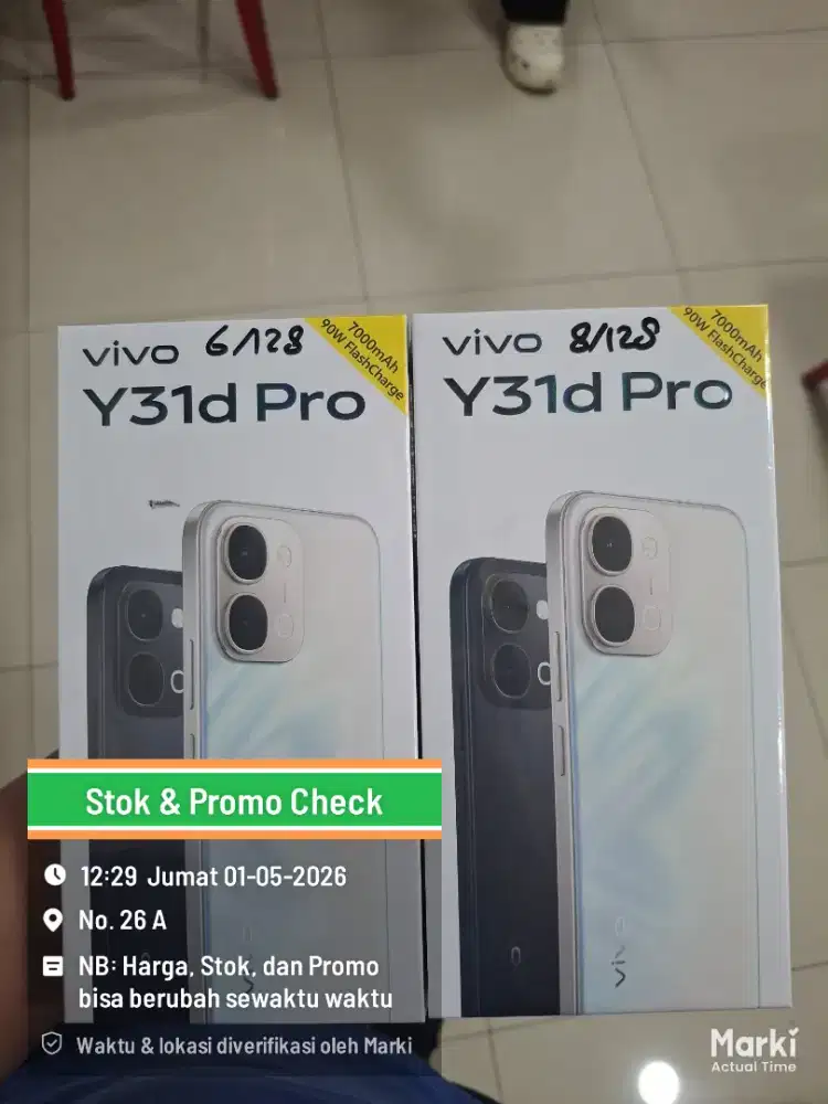 NEW VIVO Y31D PRO SERIES. PROMO CASHBACK 300RB. SEGEL GARANSI RESMI