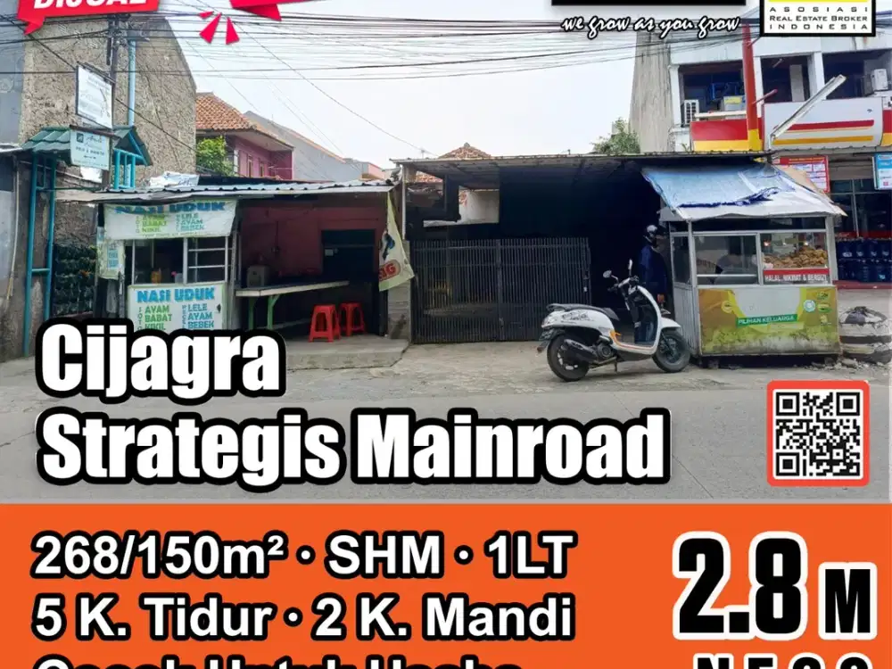 Cijagra Mainroad - Buahbatu Bandung, Murah, Bisa Usaha/ Kantor, Jarang