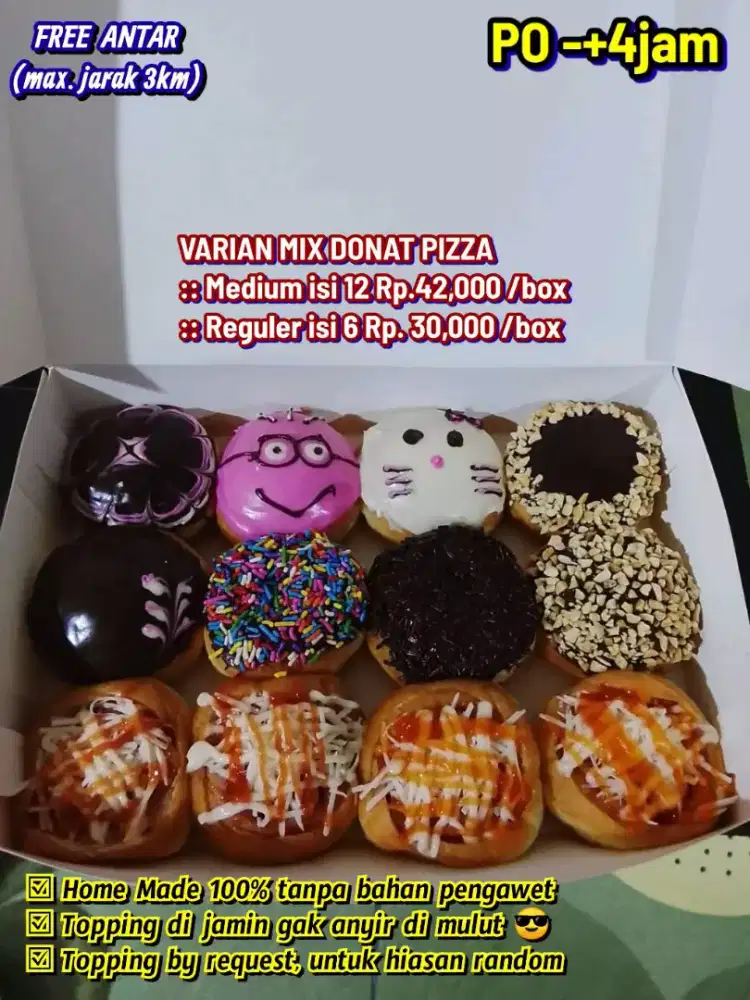Donat susu varian rasa