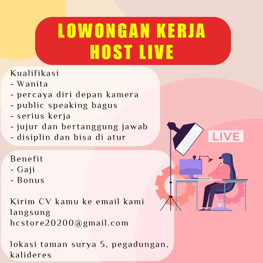 LOWONGAN KERJA HOST LIVE