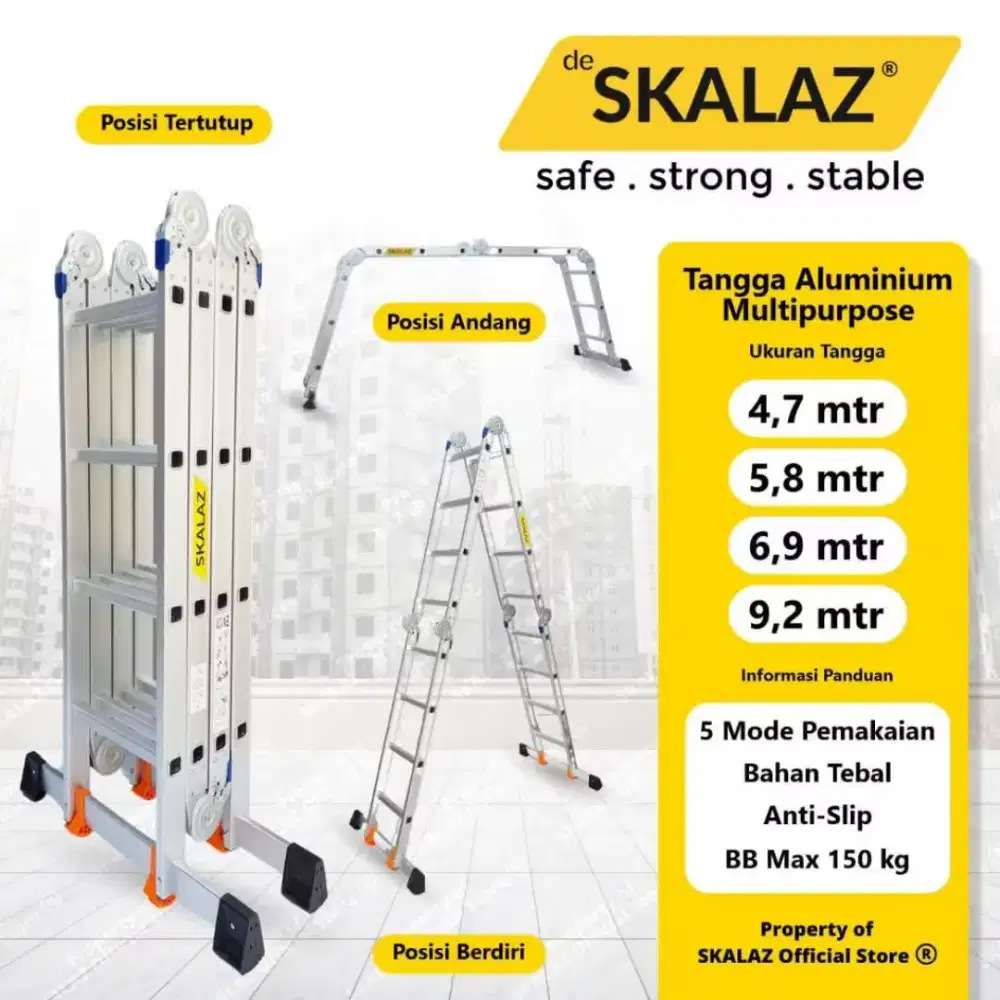 Tangga Lipat Aluminium SKALA 6.9M