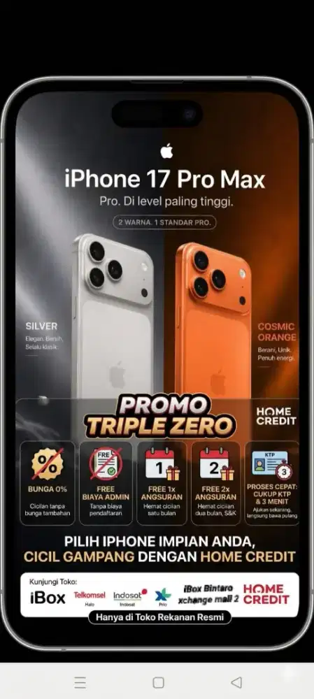 Iphone 17 series pembelian tanpa cc
