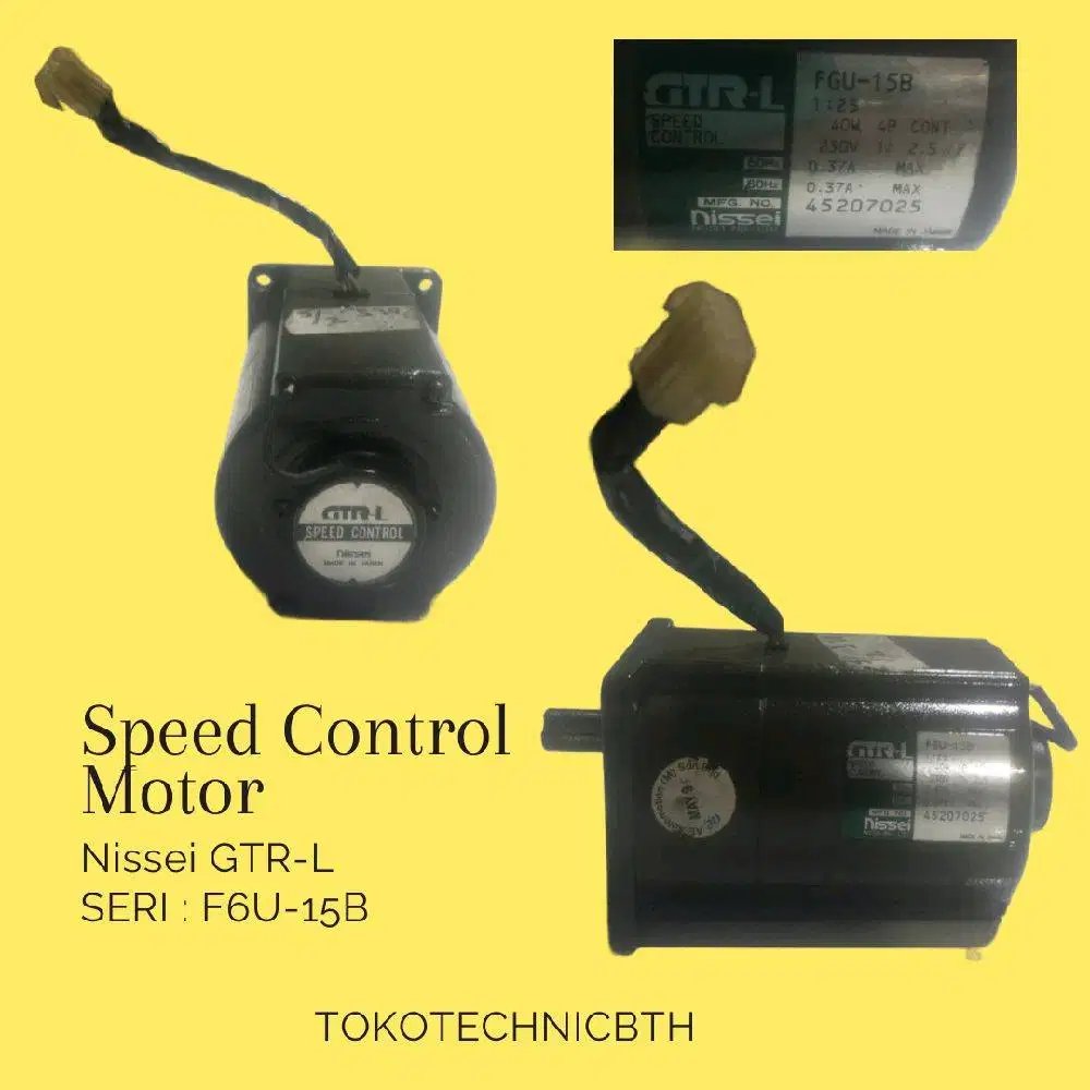 Speed Control Motor Nissei GTR-L SERI F6U-15B