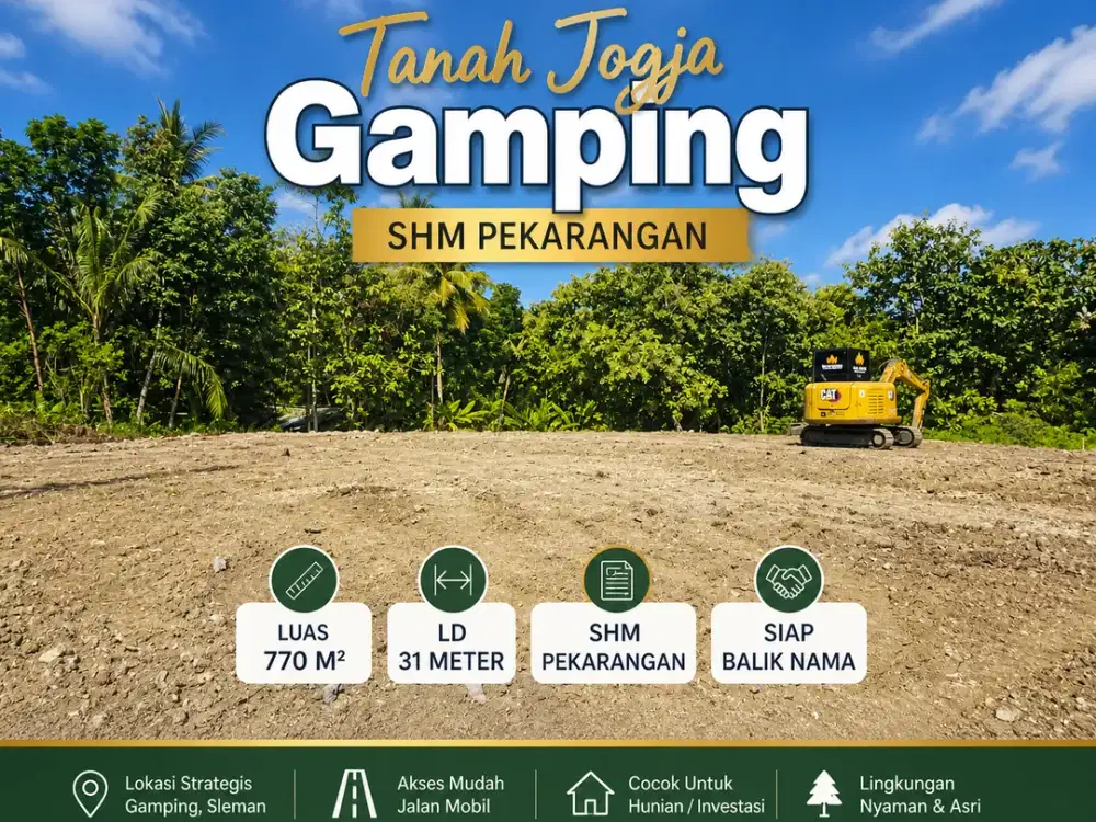 Dijual Tanah Pekarangan Jogja Gamping Siap Balik Nama Siap Bangun