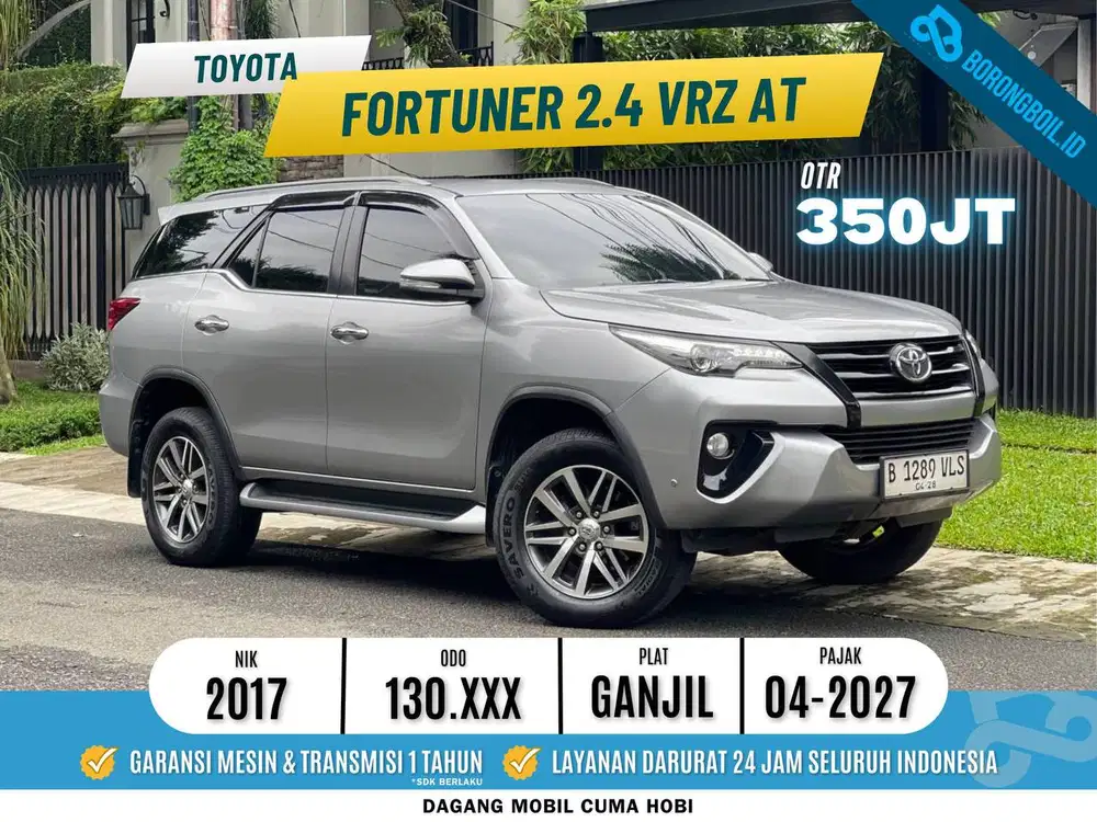 Toyota Fortuner 2.4 VRZ At 2017 Silver Metalik