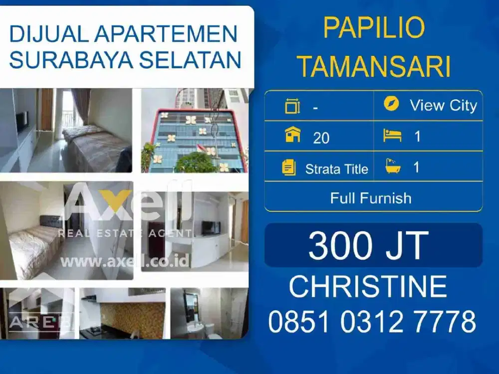 Apartemen Papilio Tamansari Dijual