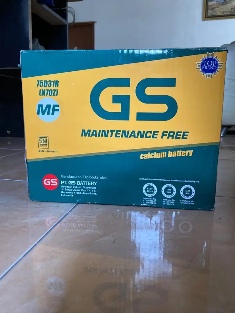 BU!! Aki GS Astra N70Z 75Ah BARU Tes Sekali, Harga Bekas Medan