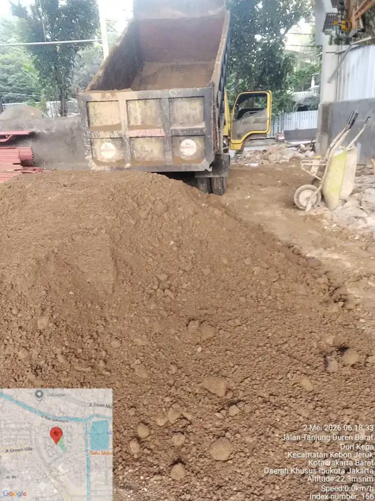 Pasir urug batu split makadam sirdam limestone batu belah kali