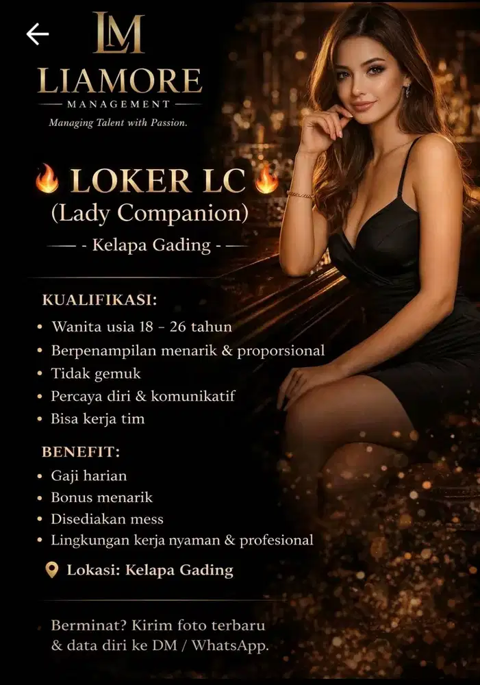 lowongan therapist dan ladys companion
