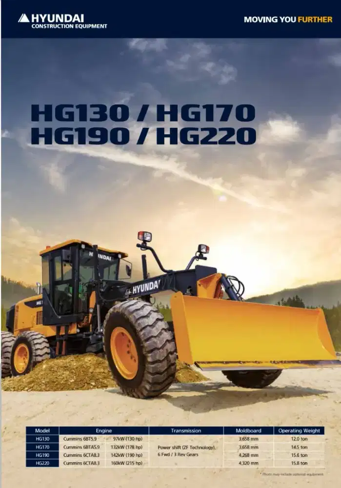 Motor grader hyundai HG170 tahun 2026