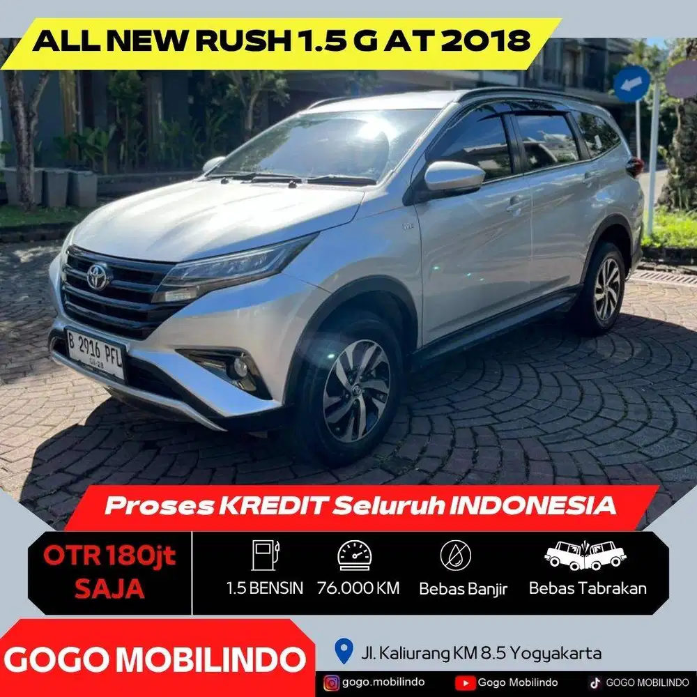 Toyota All New Rush G Matic 2018 ORISINIL DP Minim Avanza