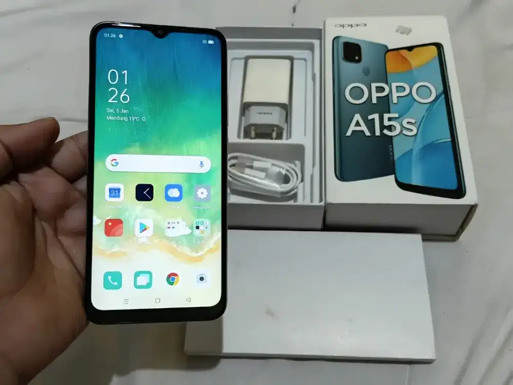 BUTUH UANG OPPO A15S RAM 6GB / 128GB 4G LTE Duos 6,52in Finger Mulus