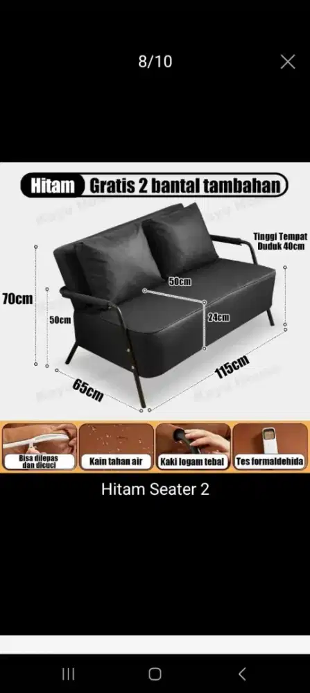 Sofa ruang tamu 2 seater