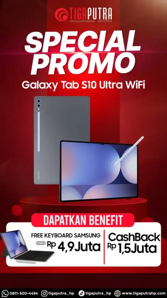 Promo Tab S10ultra wifi, Free Keyboard Cover + Stylus Pen.