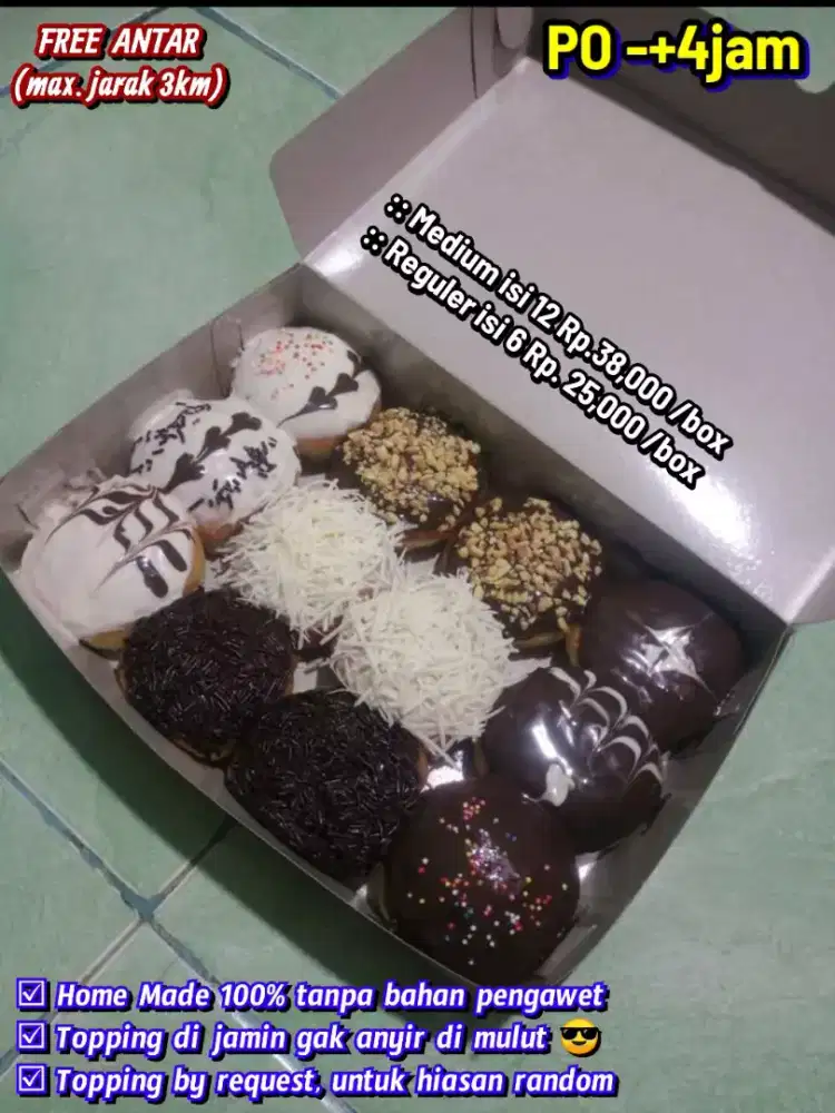 Donat hias ucapan reguler size