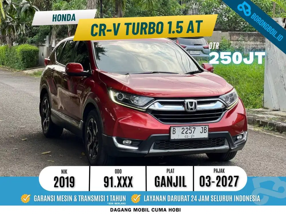 Honda CRV Turbo 1.5 AT 2019 Merah Bata