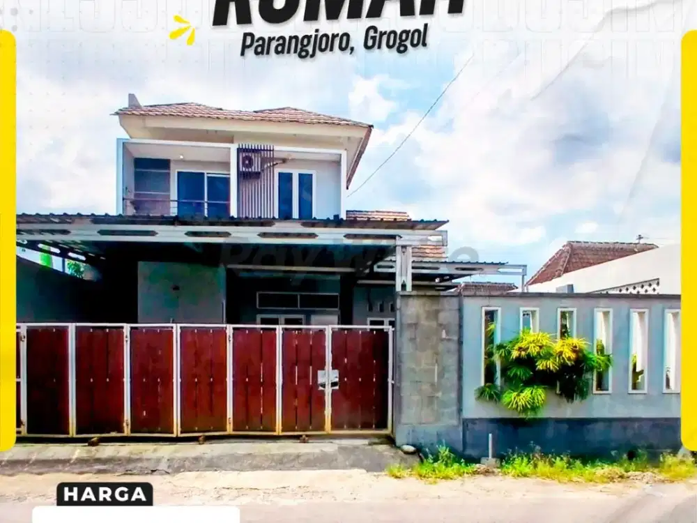 Rumah Modern Minimalis 2 Lantai di Parangjoro Grogol, Hunian Semi Furnished Strategis Dekat Solo Baru