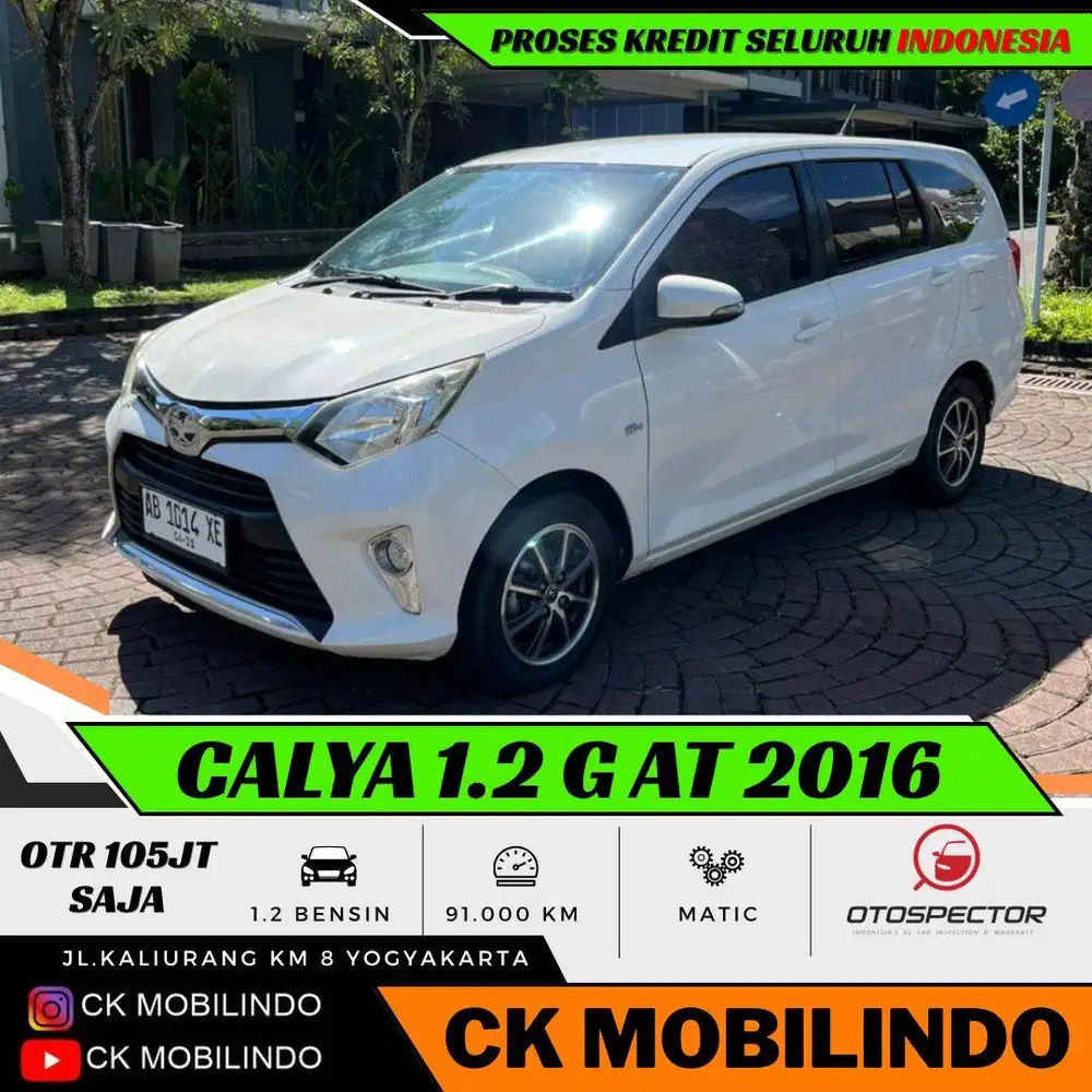 Toyota Calya G Matic 2016 Plat AB ORISINIL DP Minim Sigra