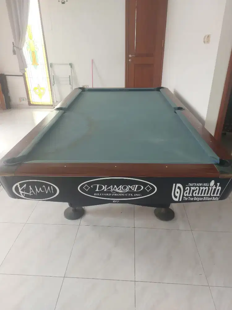 Meja billiard 9 feet merk thunderbird