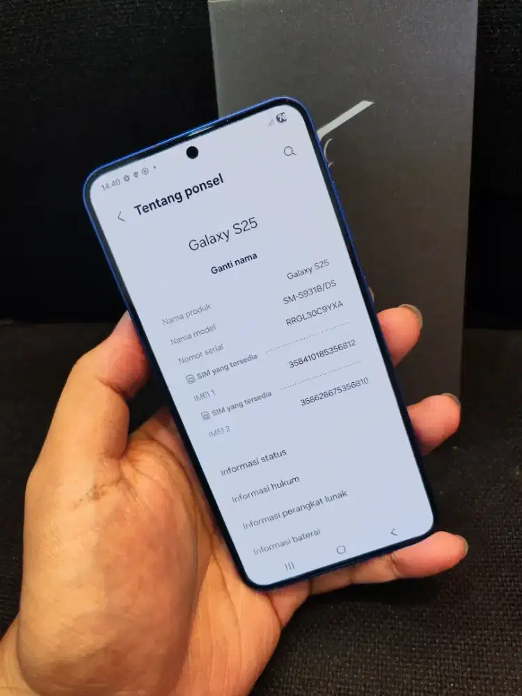 Samsung galaxy S25 12/256 2 bulan pakai