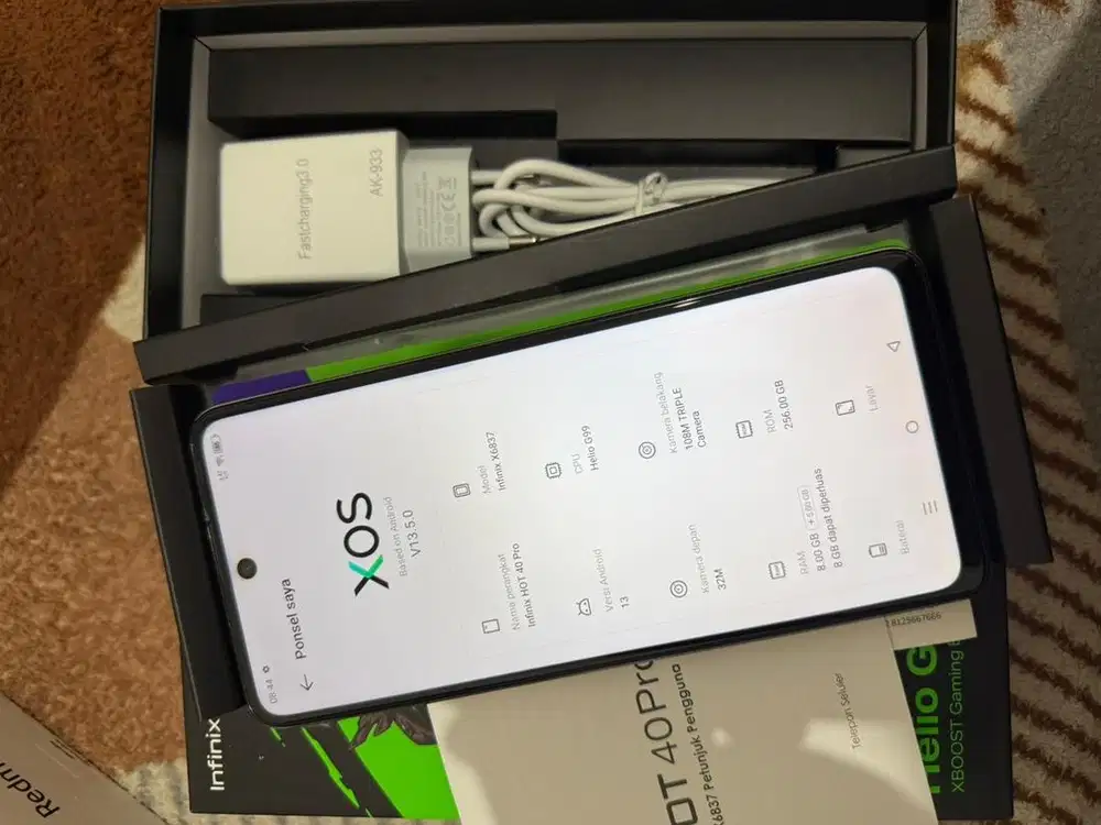 infinix hot 40 pro 8/256GB fullset