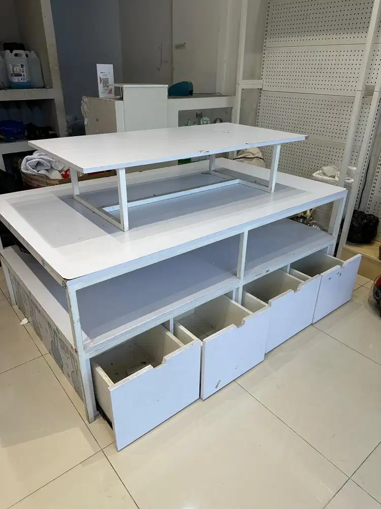 Meja Display Toko Minimalis + Laci Besar