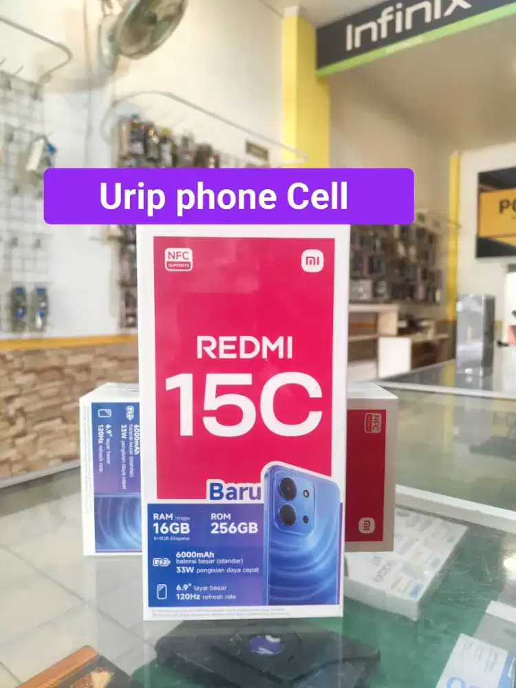 REDMI 15C 6/128 promo+bonus cash & credit garansi Resmi
