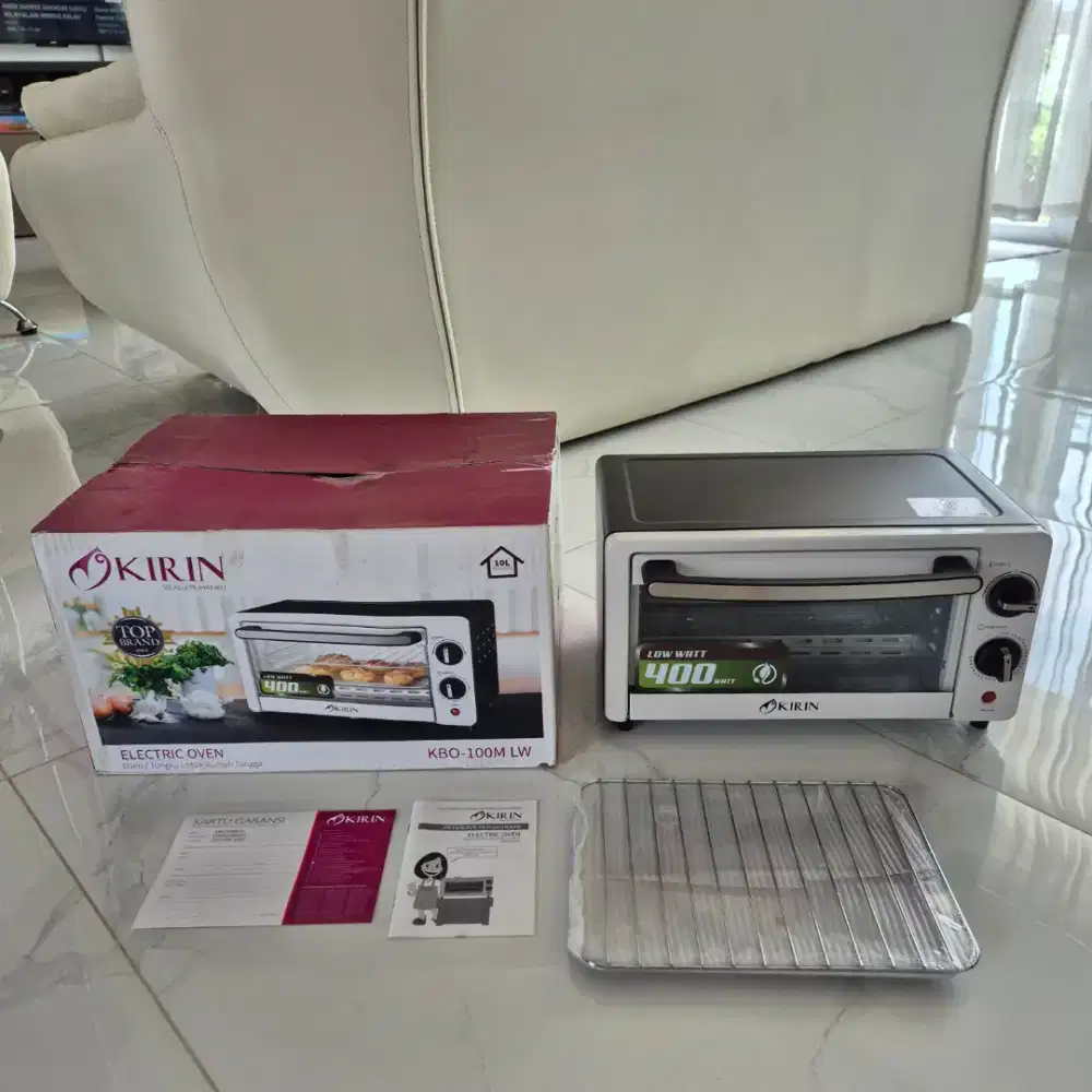 Kirin Oven Listrik 10L KBO-100M LW. Kondisi Baru. Dapat Dari Hadiah