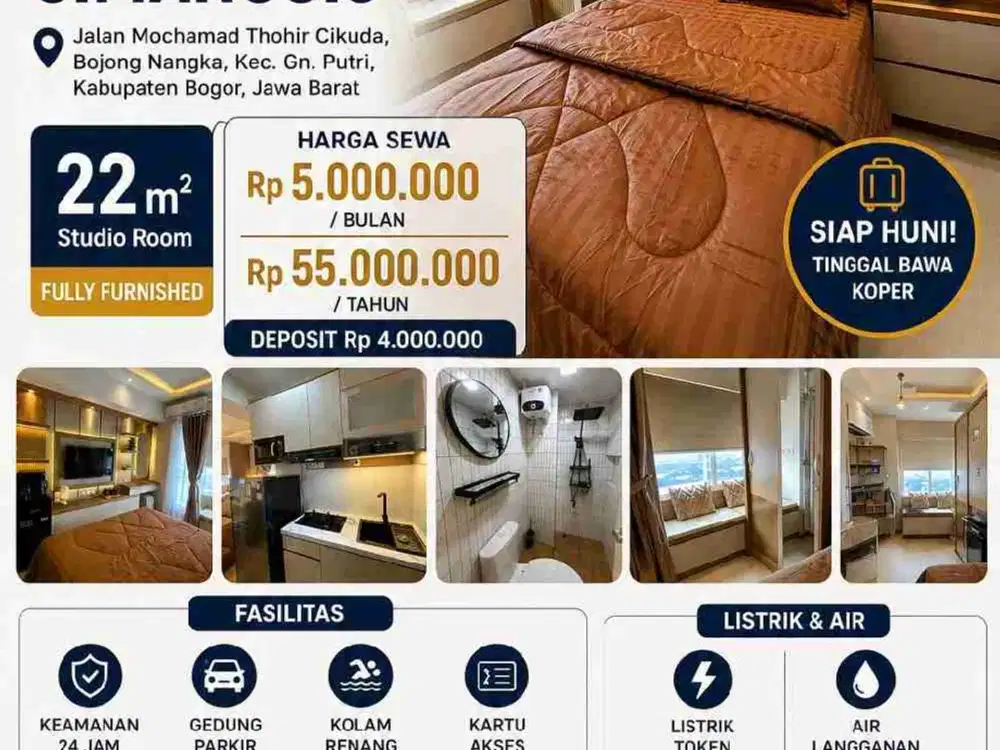 Disewakan Apartemen fullfurnise murah
