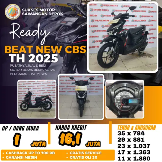 ISTIMEWA BEAT NEW CBS TH 2025 UNIT MULUS BERGARANSI BISA CASH KREDIT