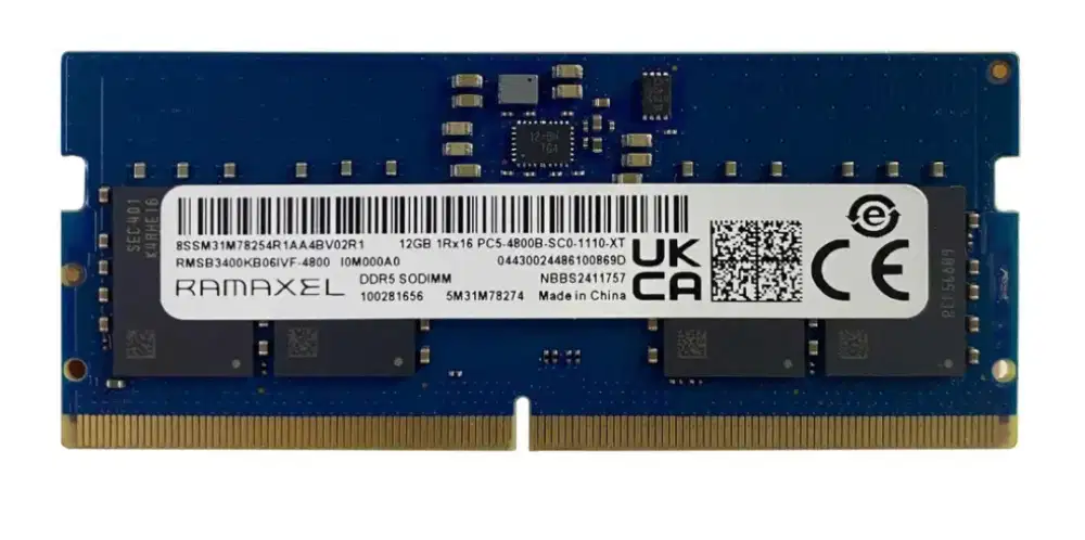 SODIMM DDR5 kapasitas 12 gb