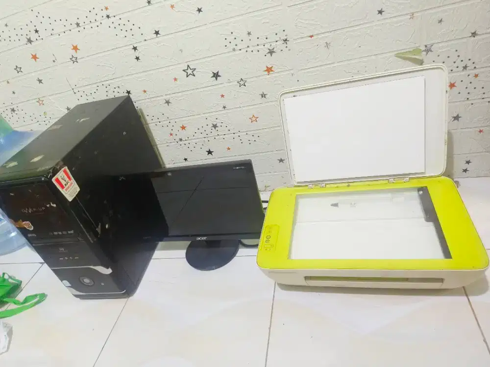 Fullset Komputer Printer Monitor CPU, Fullset yang ada di FOTO,Lengkap