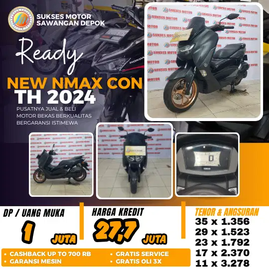 NMAX NEW CON TH 2024 KEYLES MULUS BISA CASH KREDIT BERGARANSI MESIN