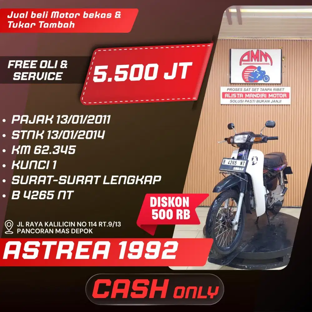 ASTREA 1992 CASH ONLY ALISTA