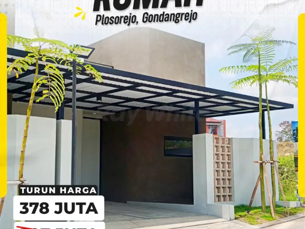 Dijual Rumah baru minimalis 2kamar Siap huni di gondangrejo Karanganyar