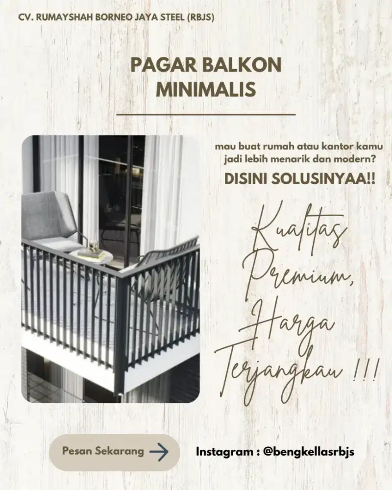 PAGAR BALKON MINIMALIS