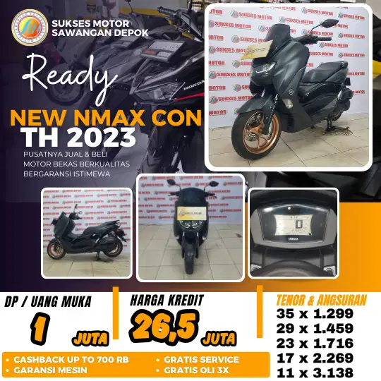 ALL NEW NMAX CON TH 2023 HITAM KEYLES MULUS BISA KREDIT UNIT BERGARANS