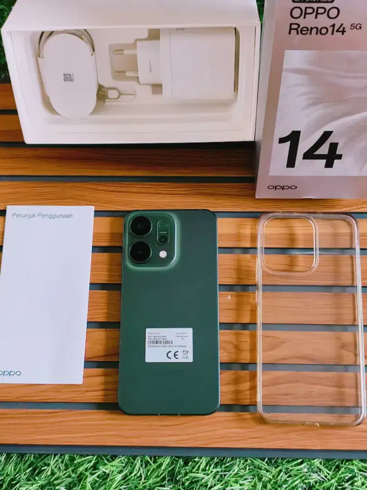 Oppo Reno 14 5G 12/256 Green Mulus Fullset Ori Garansi Panjang