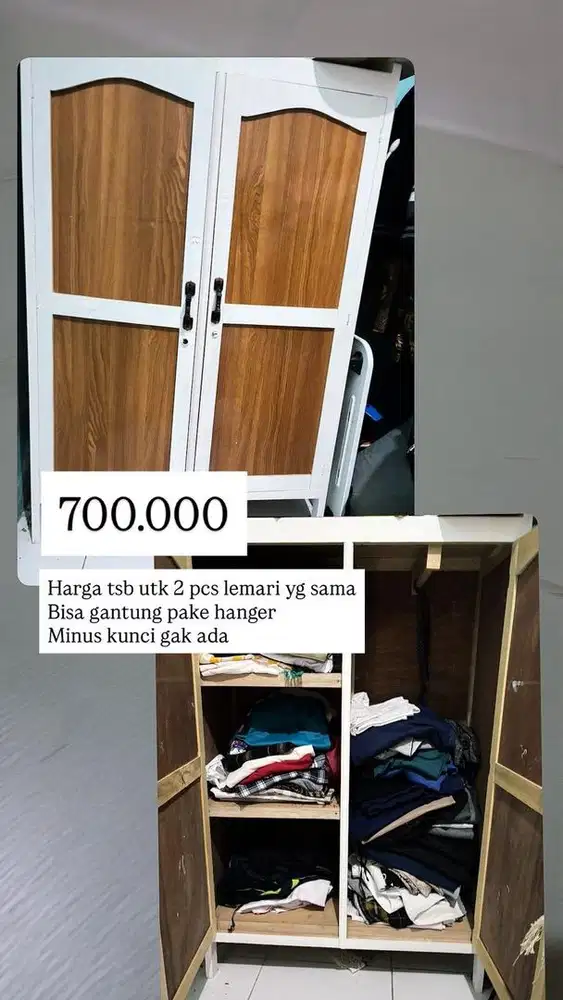 Lemari Pakaian (Dapat 2 Barang)