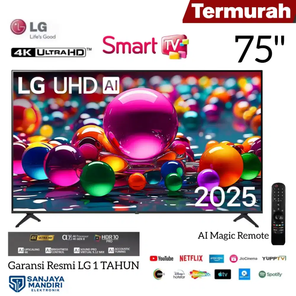 LG UHD AI SMART TV 75 AI Magic Remote 75UA7550 HDR10 PROa7 AIProcessor