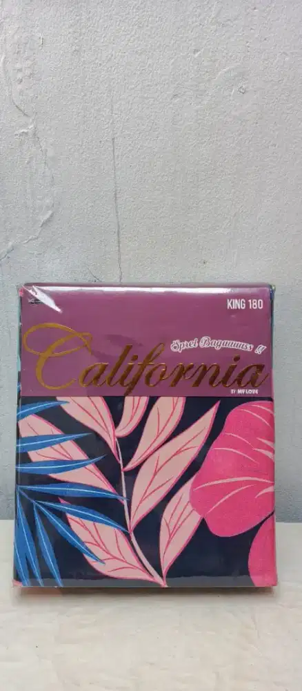 Sprei California King 180 Baru Segel Motif Elegan