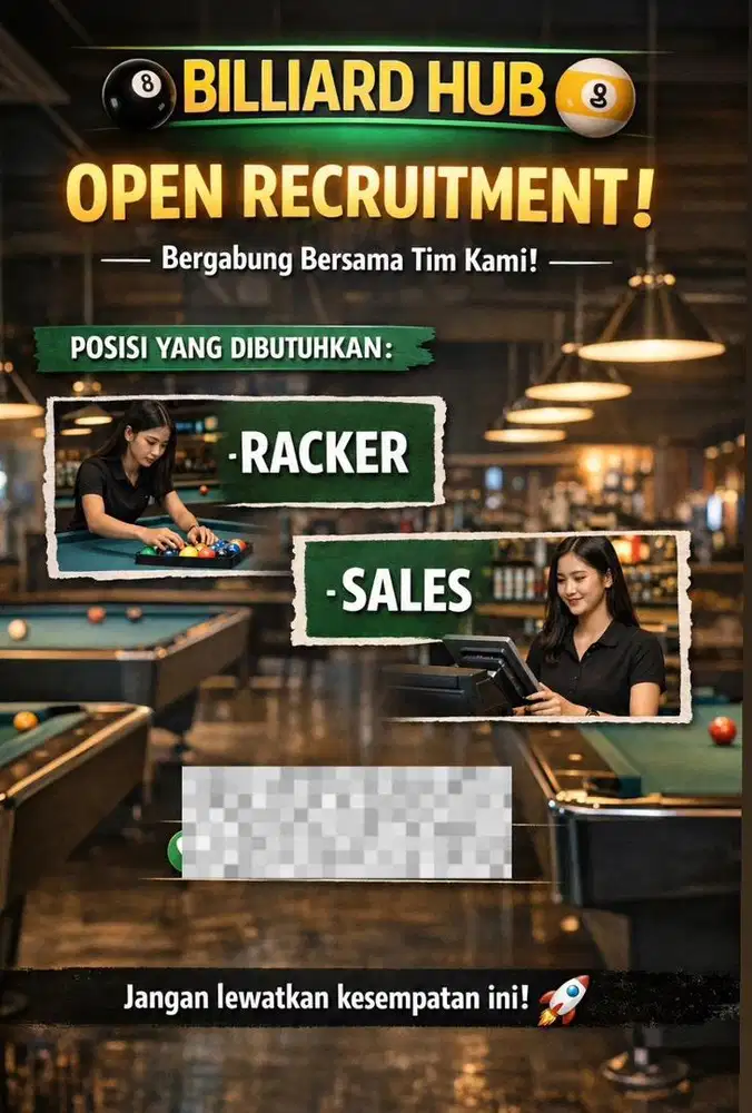 Racker dan Sales Billiard Hub Academy