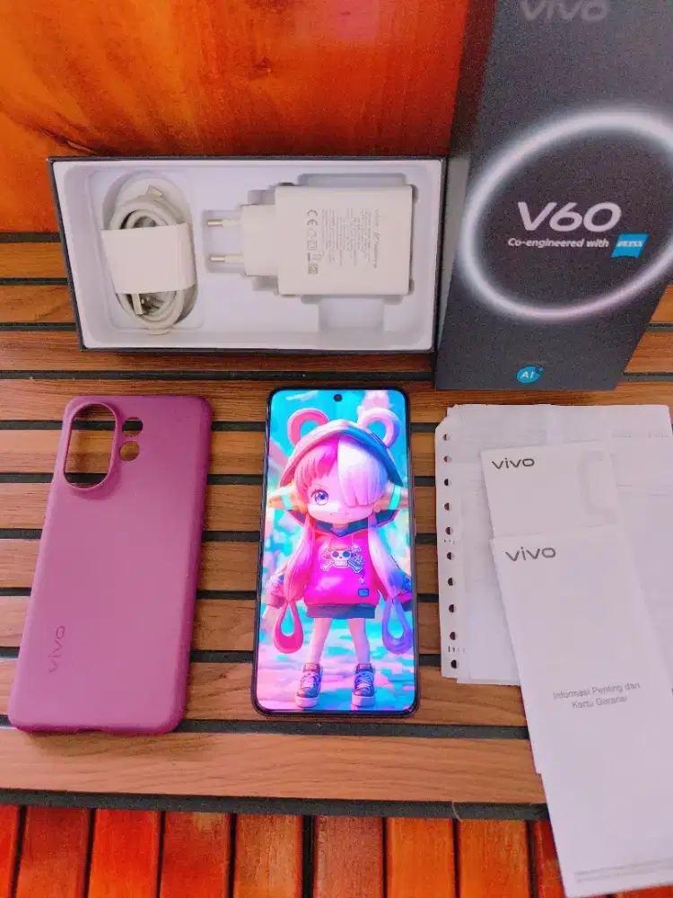 Vivo V60 5G 8/256 Purple Mulus Fullset Ori Garansi Panjang